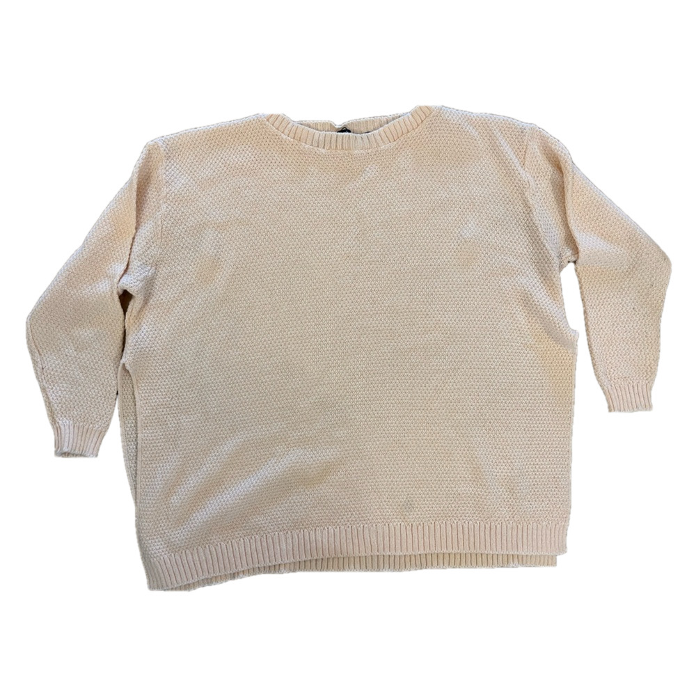 Boohoo Women's Size XL Open Knit Side Slit Boatneck Sweater